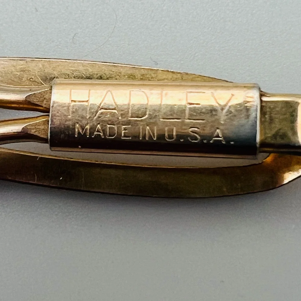 Vintage Hadley Tie Bar Gold Tone Knot Design Classic Business Made in‎ USA